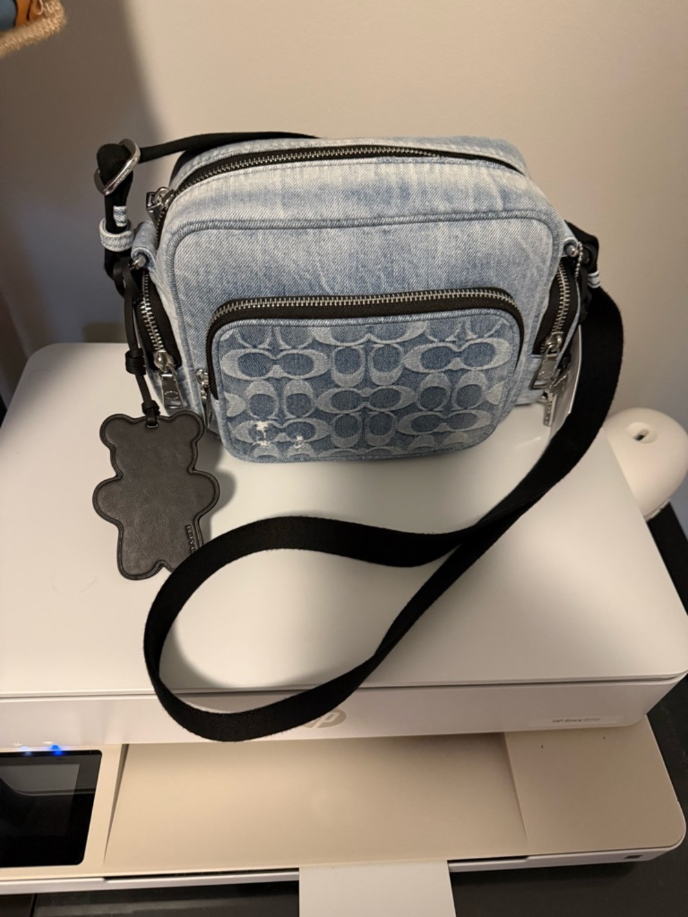 Authentic Coach Fletcher Crossbody Bag In Loved Signature Denim